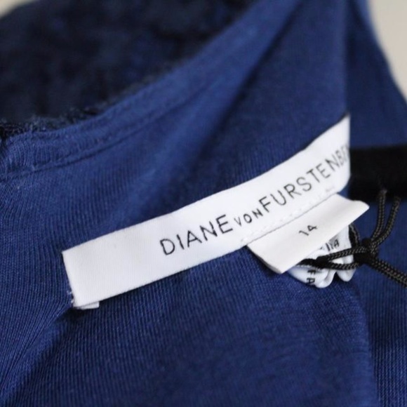 DVF Blue Lace Dress- Wanda - Picture 3 of 7